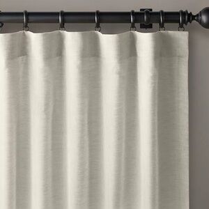 2 Creamy White Restoration Hardware BELGIAN SHEER LINEN DRAPERIES 50x108